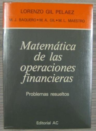 Portada del libro de MATEMÁTICA DE LAS OPERACIONES FINANCIERAS. PROBLEMAS RESUELTOS