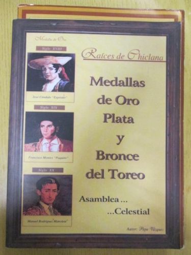 Portada del libro de RAÍCES DE CHICLANA: Medallas de oro, plata y bronce en el toreo