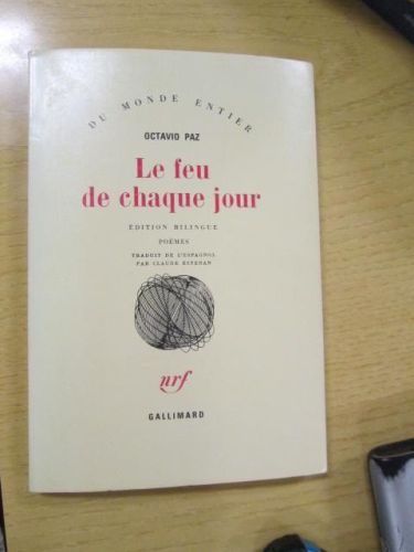 Portada del libro de LE FEU DE CHAQUE JOUR (edición bilingüe)