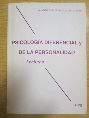 Portada del libro de PSICOLOGÍA DIFERENCIAL Y DE LA PERSONALIDAD. Lecturas.
