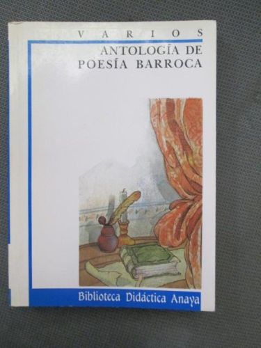 Portada del libro de ANTOLOGÍA DE POESÍA BARROCA