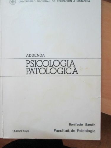 Portada del libro de ADDENDA: PSICOLOGÍA PATOLÓGICA