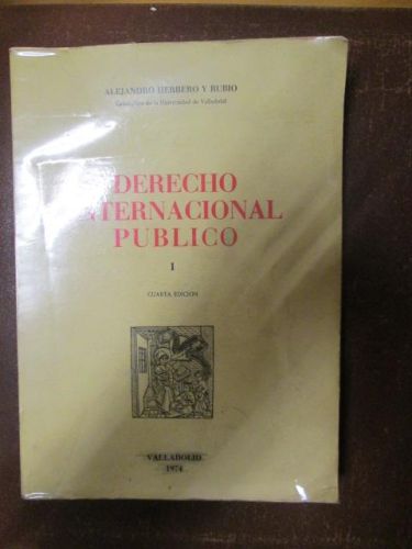 Portada del libro de DERECHO INTERNACIONAL PÚBLICO TOMO I