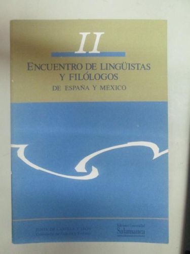 Portada del libro de II ENCUENTRO DE LINGÜISTAS Y FILÓLOGOS DE ESPAÑA Y MEXICO