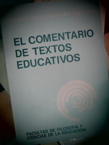 Portada del libro de EL COMENTARIO DE TEXTOS EDUCATIVOS