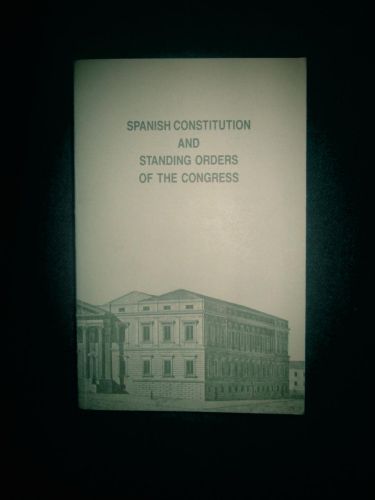 Portada del libro de SPANISH CONSTITUTION AND STANDING ORDERS OF THE CONGRESS