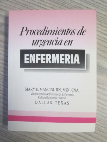 Portada del libro de PROCEDIMIENTOS DE URGENCIA EN ENFERMERÍA