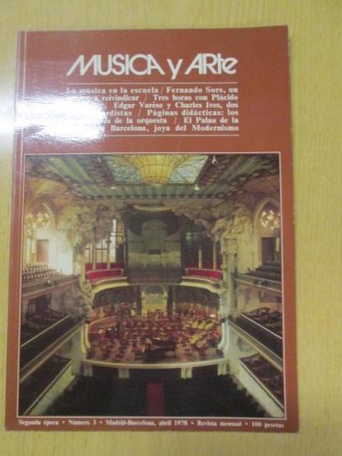 Portada del libro de MÚSICA Y ARTE (número 3 segunda época)