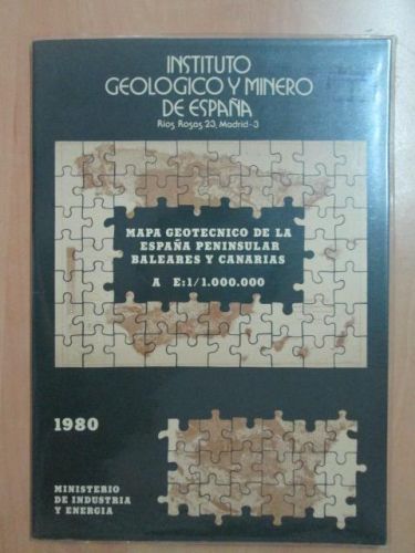 Portada del libro de MAPA GEOTÉCNICO DE LA ESPAÑA PENINSULAR, BALEARES Y CANARIAS E 1/1.000.000