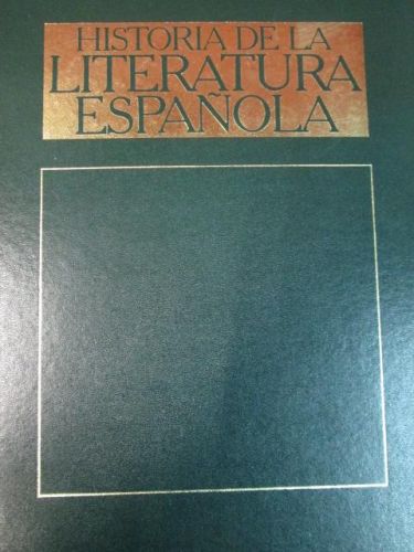 Portada del libro de HISTORIA DE LA LITERATURA ESPAÑOLA