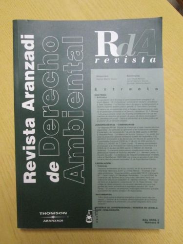 Portada del libro de REVISTA ARANZADI DE DERECHO AMBIENTAL. Año 2006-1. Número 9.