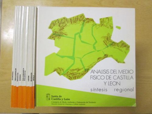 Portada del libro de ANÁLISIS DEL MEDIO FÍSICO DE CASTILLA Y LEÓN. Síntesis regional. 10 volúmenes.