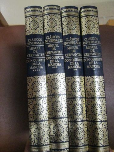 Portada del libro de CLÁSICOS UNIVERSALES: DON QUIJOTE DE LA MANCHA ( IV TOMOS)