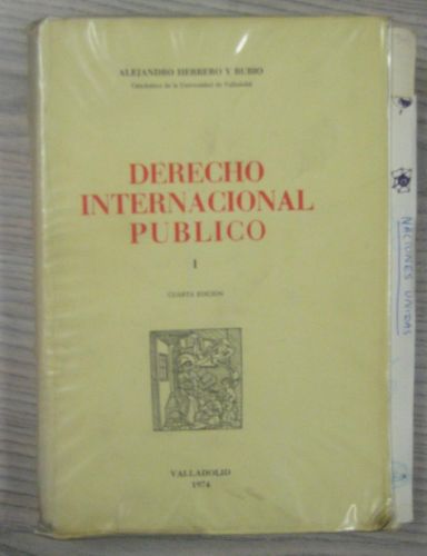 Portada del libro de DERECHO INTERNACIONAL PÚBLICO I. CUARTA EDICIÓN