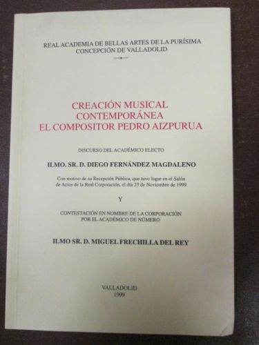 Portada del libro de CREACIÓN MUSICAL CONTEMPORANEA, EL COMPOSITOR PEDRO AIZPURUA