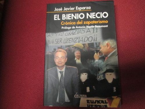 Portada del libro de EL BIENIO NECIO, CRÓNICA DE ZAPATERISMO