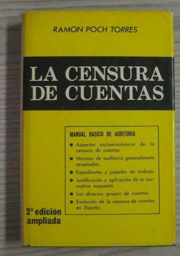 Portada del libro de LA CENSURA DE CUENTAS. MANUAL BASICO DE AUDITORIA