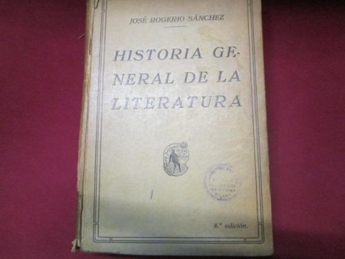 Portada del libro de HISTORIA GENERAL DE LA LITERATURA