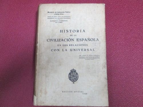 Portada del libro de Hª DE LA CIVILIZACIÓN ESPAÑOLA (RELACIONES CON LA UNIVERSAL)