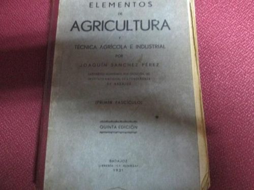 Portada del libro de ELEMENTOS DE LA AGRICULTURA