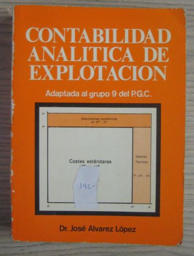Portada del libro de CONTABILIDAD ANALÍTICA DE EXPLOTACIÓN