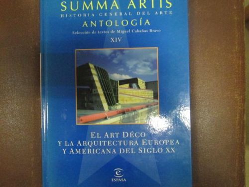 Portada del libro de SUMMA ARTIS, ANTOLOGÍA