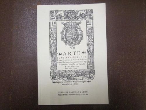 Portada del libro de ARTE SUTILÍSIMA, POR LA CUAL SE ENSEÑA A ESCRIBIR PERFECTAMENTE