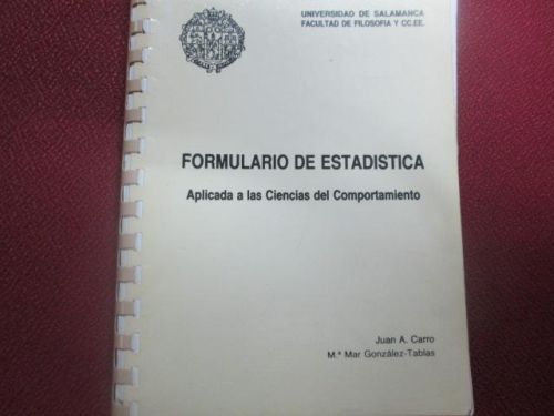 Portada del libro de FORMULARIO DE ESTADÍSTICA