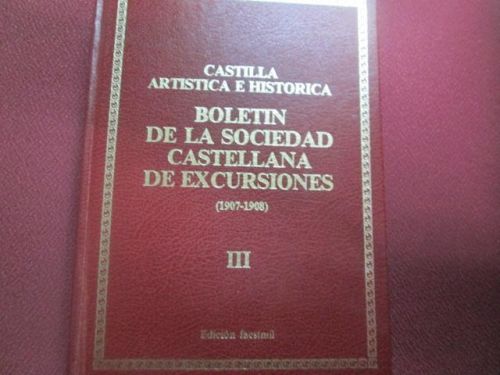 Portada del libro de BOLETÍN DE LA SOCIEDAD CASTELLANA DE EXCURSIONES (1907-1908)
