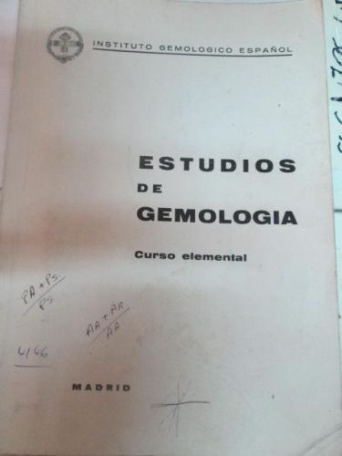 Portada del libro de ESTUDIOS DE GEMOLOGÍA
