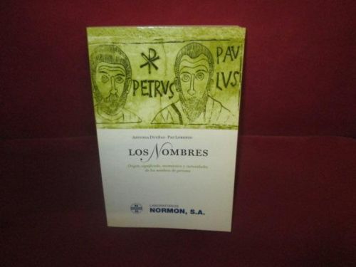 Portada del libro de LOS NOMBRES, origen, significado, onomástica, curiosidades