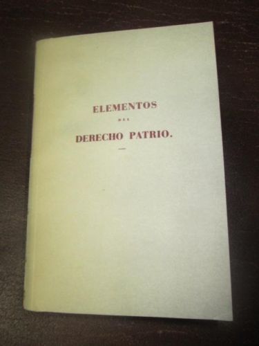 Portada del libro de ELEMENTOS DEL DERECHO PATRIO