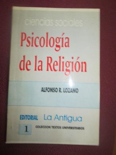 Portada del libro de PSICOLOGÍA DE LA RELIGIÓN
