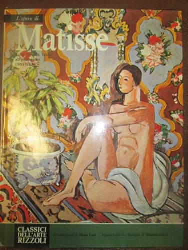 Portada del libro de L'OPERA DI MATISSE, dalla rivolta 'fauve' all'intimismo 1904-1928