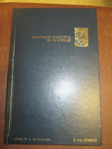 Portada del libro de IDENTIFICACIÓN MICROSCÓPICA DE LOS MINERALES