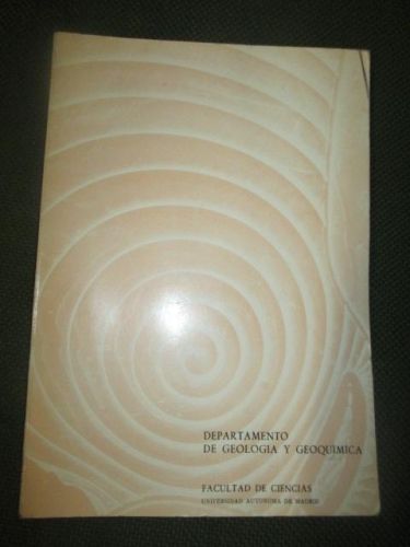 Portada del libro de DEPARTAMENTO DE GEOLOGÍA Y GEOQUÍMICA