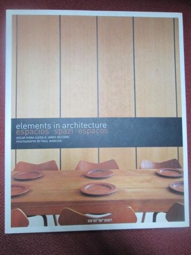Portada del libro de ELEMENTS IN ARCHITECTURE ESPACIOS.