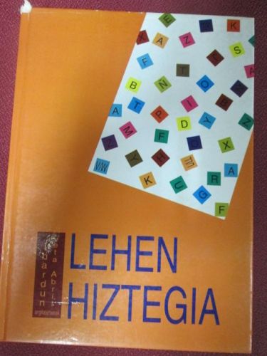 Portada del libro de LEHEN HIZTEGIA