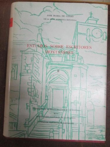 Portada del libro de ESTUDIOS SOBRE ESCRITORES MONTAÑESES