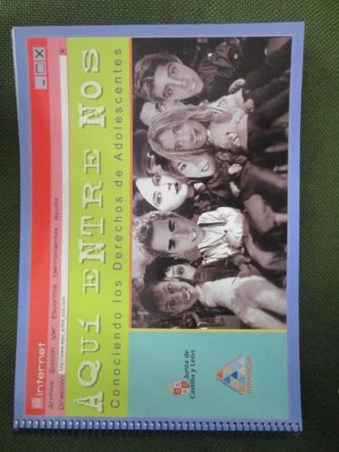 Portada del libro de AQUÍ ENTRE NOS. Conociendo los Derechos de Adolescentes.