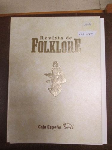 Portada del libro de REVISTA DE FOLKLORE