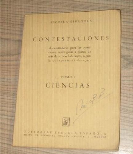 Portada del libro de CONTESTACIONES AL CUESTIONARIO PARA LAS OPOSICIONES RESTRINGIDAS A PLAZAS DE MÁS DE 10000 HABITANTES,...
