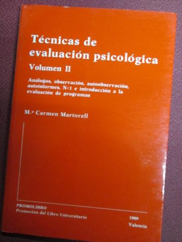 Portada del libro de TÉCNICAS DE EVALUACIÓN PSICOLÓGICA VOLUMEN II