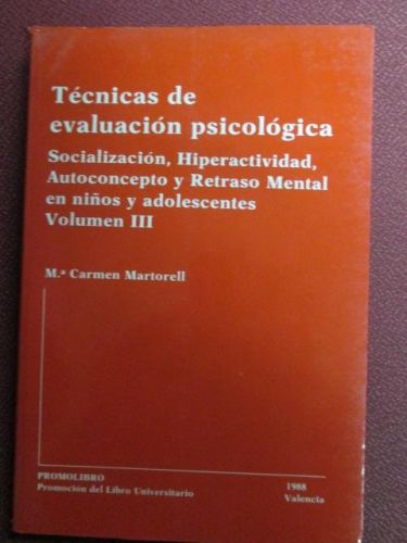 Portada del libro de TÉCNICAS DE EVALUACIÓN PSICOLÓGICA VOLUMEN III