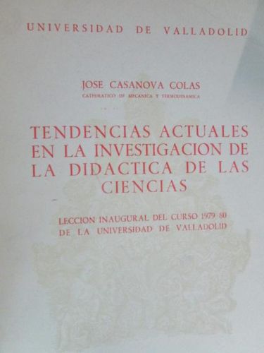 Portada del libro de TENDENCIAS ACTUALES EN LA INVESTIGACIÓN DE LA DIDÁCTICA CIENCIAS