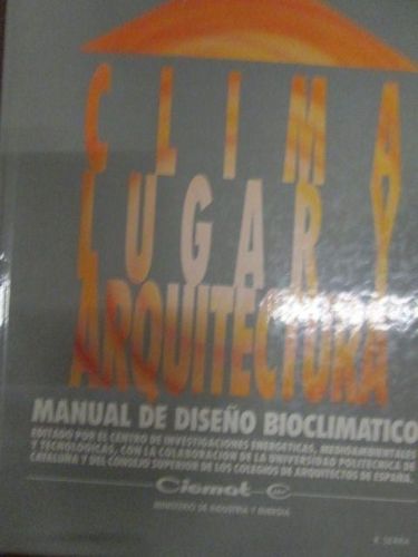 Portada del libro de CLIMA, LUGAR Y ARQUITECTURA, manual de diseño bioclimático
