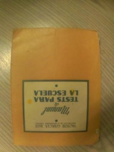 Portada del libro de MANUAL DE TEST PARA LA ESCUELA