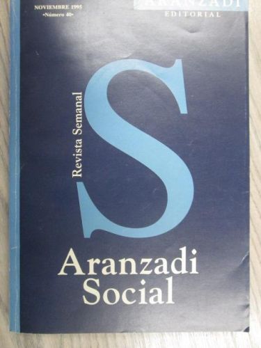 Portada del libro de REVISTA SEMANAL ARANZADI SOCIAL Noviembre 1995 Nº 40