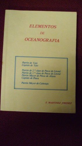 Portada del libro de ELEMENTOS DE OCEANGRAFÍA