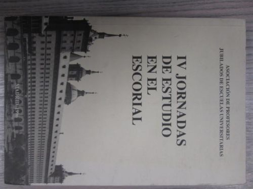 Portada del libro de IV JORNADAS DE ESTUDIO EN EL ESCORIAL.